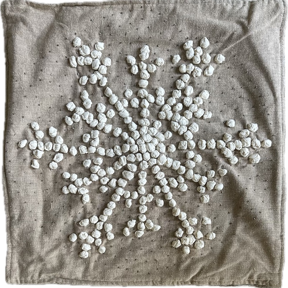 Pottery Barn White Snowflake Holiday Pillow Cover